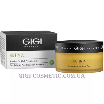 GIGI Retin A Soap Bar For Oily & Problematic Skin - Мило для жирної та проблемної шкіри у банці зі спонжем